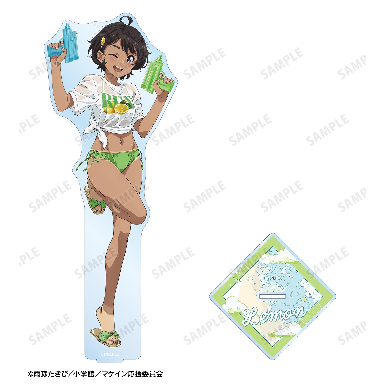 TVアニメ『負けヒロインが多すぎる!』 描き下ろし 焼塩 檸檬 ビーチデートver. 特大アクリルスタンド 画像 3 | AniSmile