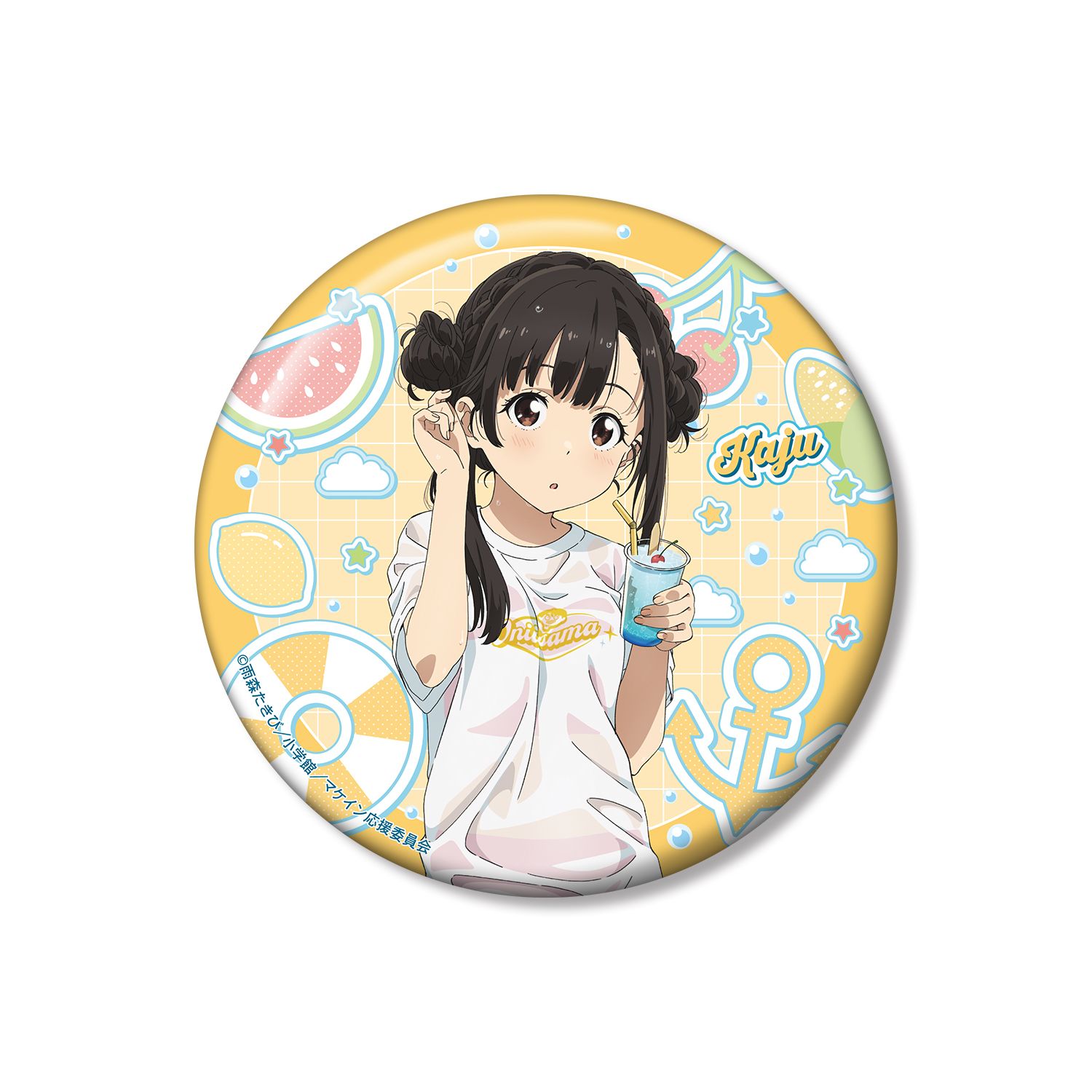TVアニメ『負けヒロインが多すぎる!』 描き下ろし 温水 佳樹 ビーチデートver. 100mm缶バッジ - 公式商品画像 | AniSmile