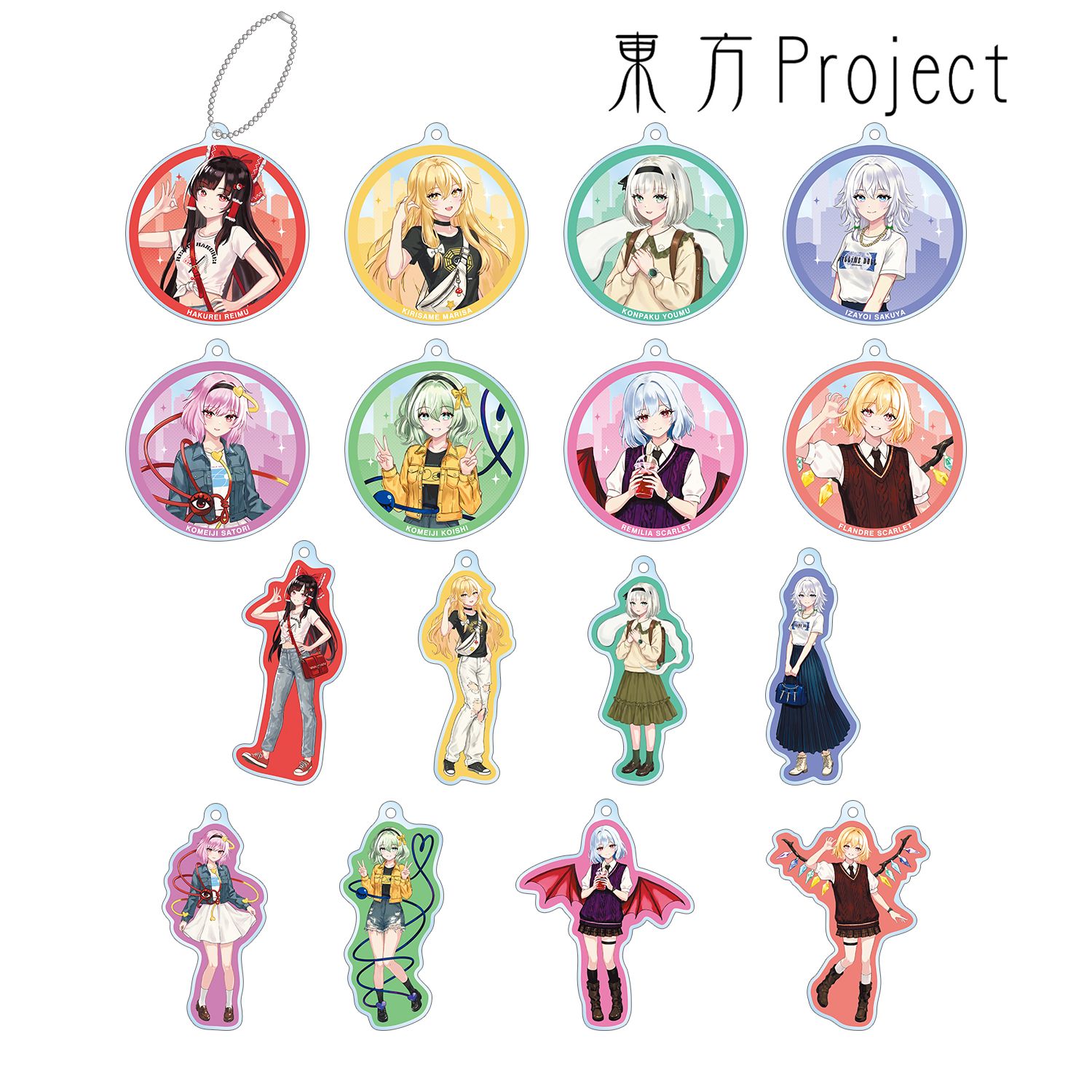 東方Project 松本能人イラスト 現代風ファッションver. vol.2 トレーディングアクリルキーホルダー(単位/単品) 画像 2 | AniSmile