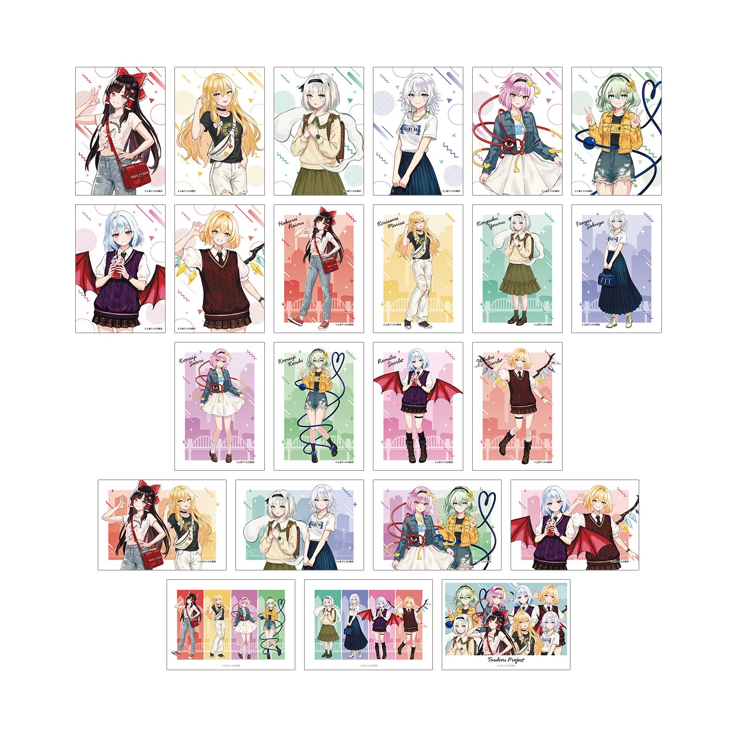 東方Project 松本能人イラスト 現代風ファッションver. vol.2 トレーディングブロマイド(単位/単品) - 公式商品画像 | AniSmile