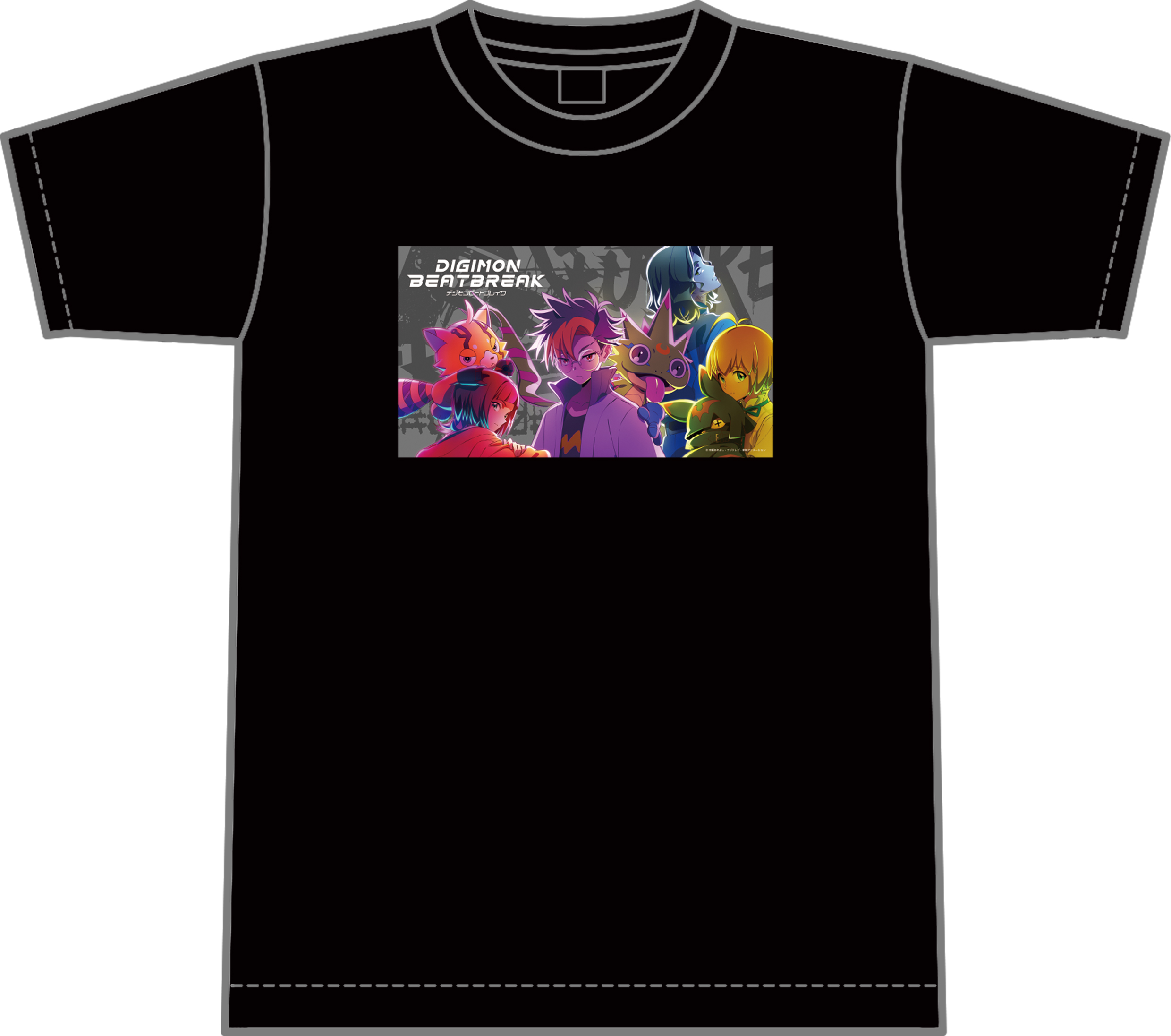DIGIMON BEATBREAK Tシャツ(キャラクター集合ビジュアル) L - 公式商品画像 | AniSmile