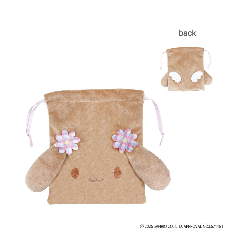 シナモエンジェルス フェイス巾着 (モカ) - 公式商品画像 | AniSmile