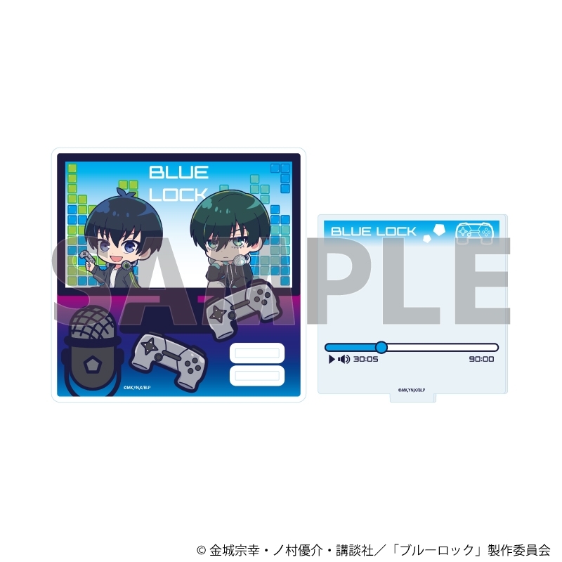 アクリルコースタースタンド「TVアニメ『ブルーロック』」01/潔 世一&糸師 凛 ゲーム実況ver.(ミニキャライラスト) - 公式商品画像 | AniSmile