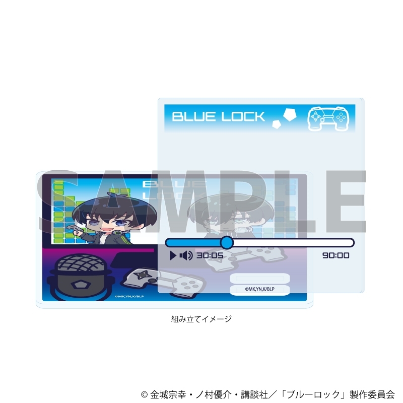 アクリルコースタースタンド「TVアニメ『ブルーロック』」01/潔 世一&糸師 凛 ゲーム実況ver.(ミニキャライラスト) 画像 2 | AniSmile
