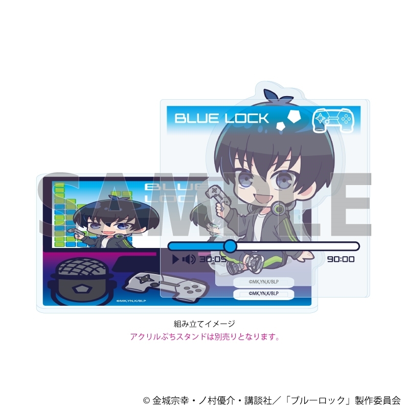 アクリルコースタースタンド「TVアニメ『ブルーロック』」01/潔 世一&糸師 凛 ゲーム実況ver.(ミニキャライラスト) 画像 3 | AniSmile