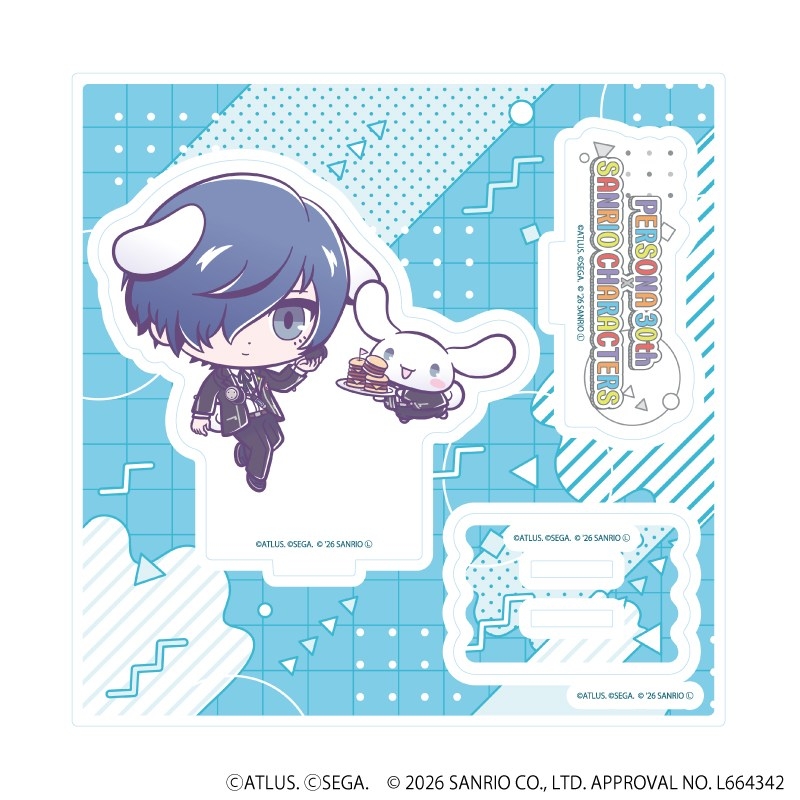 アクリルスタンドプレート「P30th×サンリオキャラクターズ」04/P3主人公・シナモロール(コラボイラスト) - 公式商品画像 | AniSmile