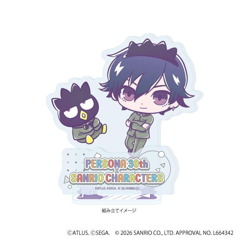 アクリルスタンドプレート「P30th×サンリオキャラクターズ」01/P1主人公・バッドばつ丸(コラボイラスト) 画像 2 | AniSmile