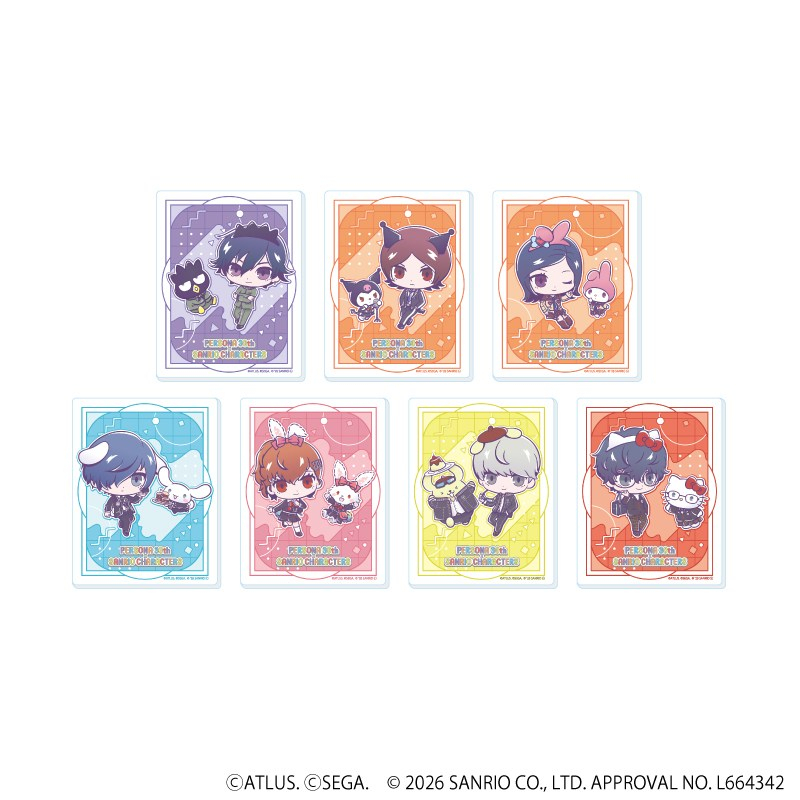 アクリルカード「P30th×サンリオキャラクターズ」01/ブラインド(全7種)(コラボイラスト) - 公式商品画像 | AniSmile