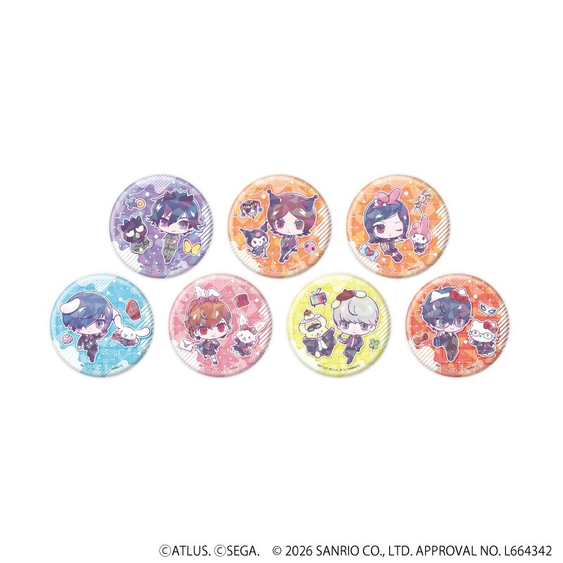 ホログラム缶バッジ(57mm)「P30th×サンリオキャラクターズ」01/ブラインド(全7種)(コラボイラスト) - 公式商品画像 | AniSmile
