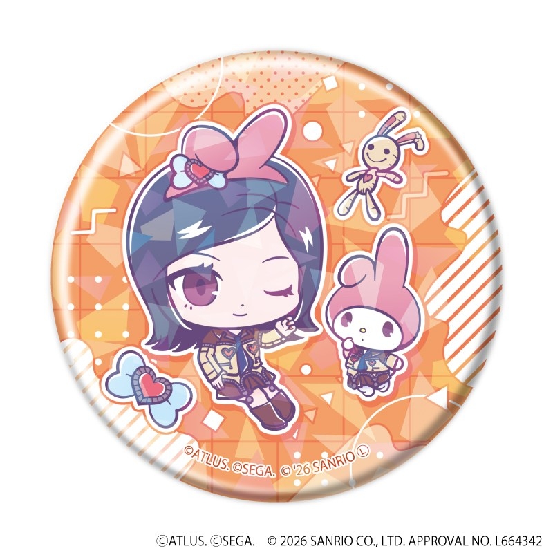 ホログラム缶バッジ(57mm)「P30th×サンリオキャラクターズ」01/ブラインド(全7種)(コラボイラスト) 画像 4 | AniSmile