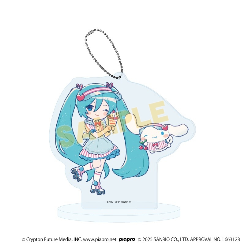 アクリルスタンドキーホルダー「初音ミク×シナモロール」30/(グラフアートイラスト) - 公式商品画像 | AniSmile