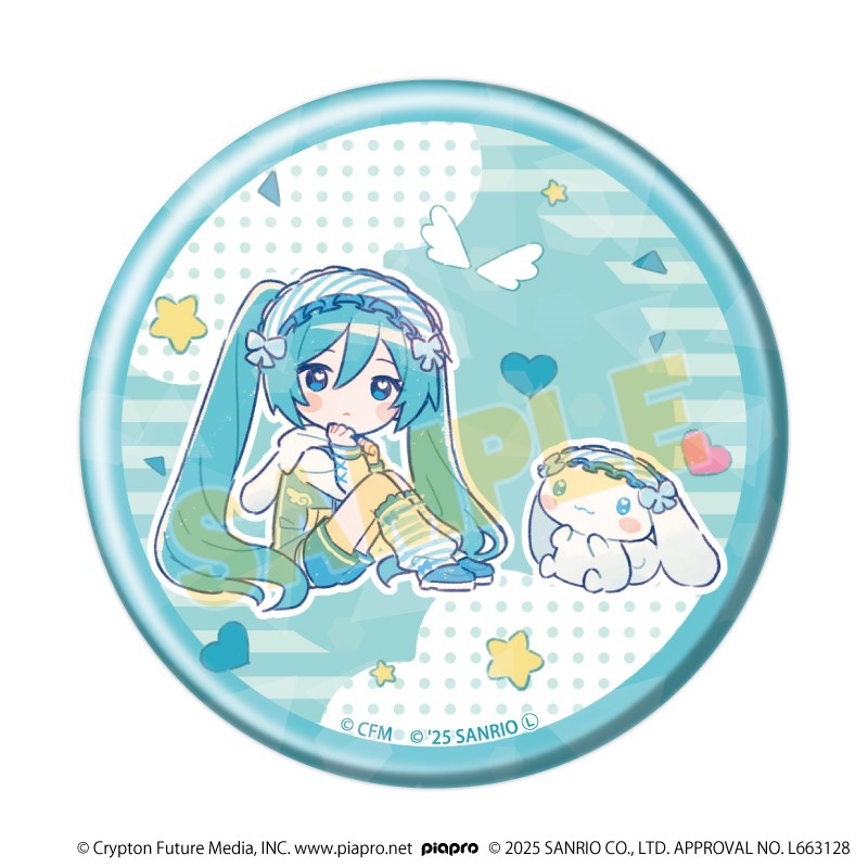 ホログラム缶バッジ(57mm)「初音ミク×シナモロール」03/ブラインド(全9種)(コラボイラスト) 画像 3 | AniSmile