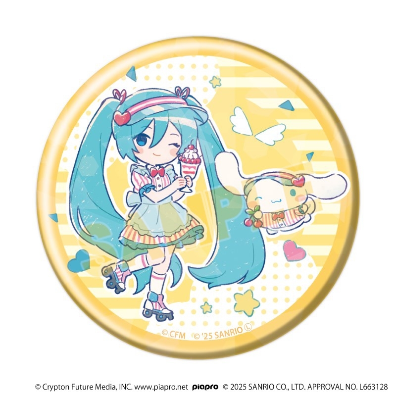 ホログラム缶バッジ(57mm)「初音ミク×シナモロール」03/ブラインド(全9種)(コラボイラスト) 画像 4 | AniSmile