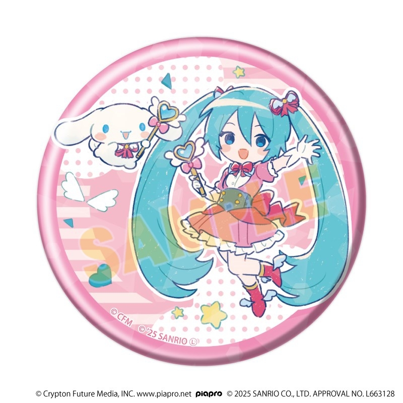 ホログラム缶バッジ(57mm)「初音ミク×シナモロール」03/ブラインド(全9種)(コラボイラスト) 画像 5 | AniSmile