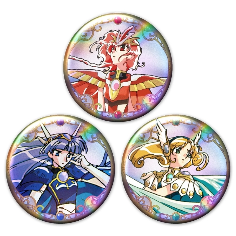 魔法騎士レイアース ホログラム缶バッジ3個セット 光&海&風 vol.1 - AniSmile