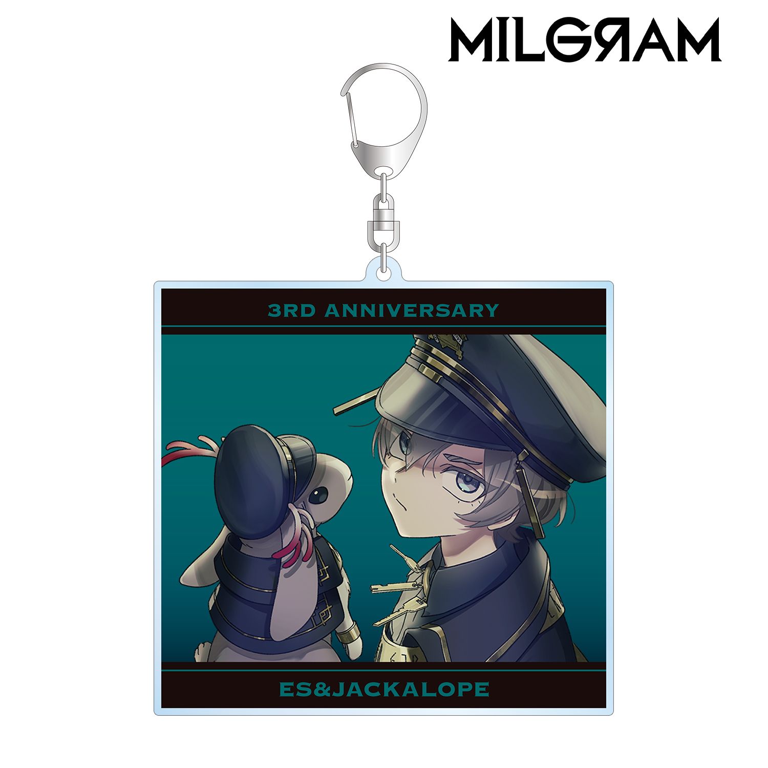 MILGRAM -ミルグラム- 描き下ろしイラスト エス&ジャッカロープ 3rd Anniversary ver. BIGアクリルキーホルダー 画像 2 | AniSmile