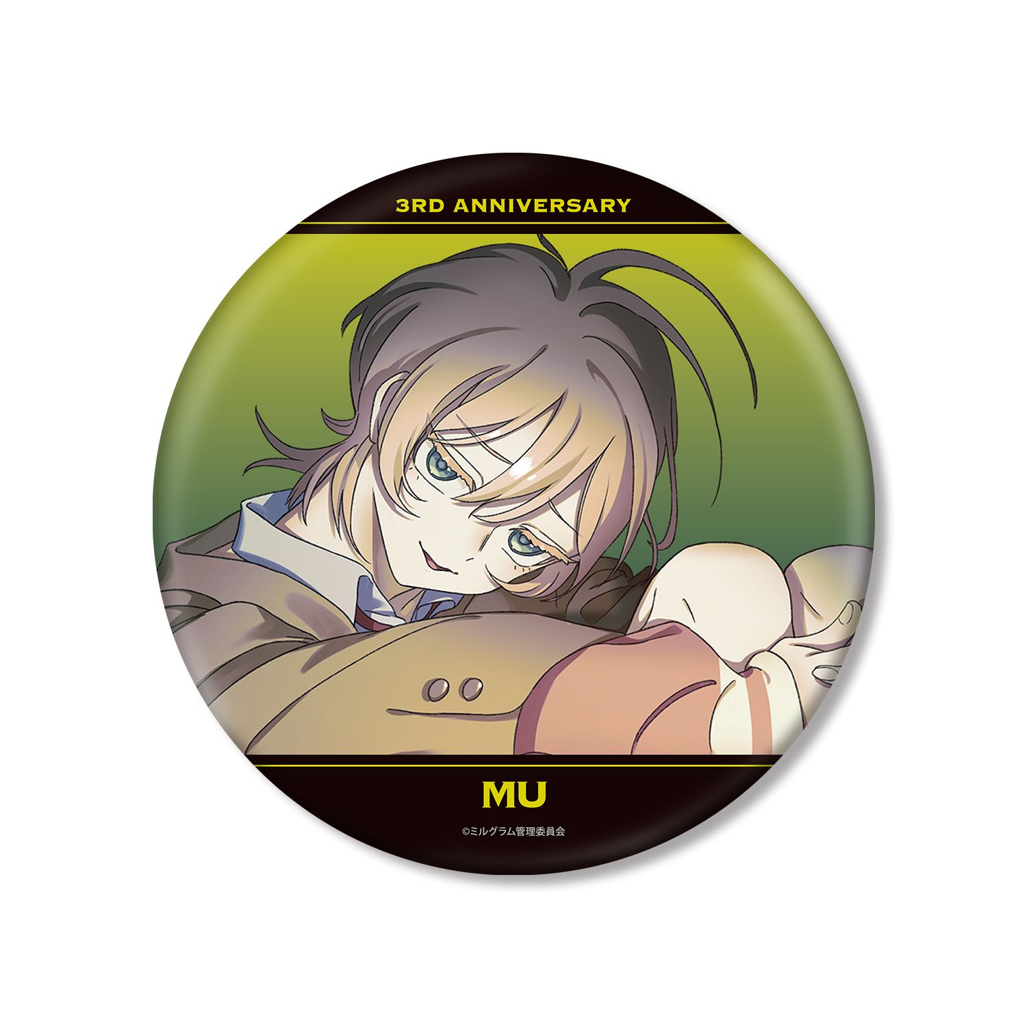 MILGRAM -ミルグラム- 描き下ろしイラスト ムウ 3rd Anniversary ver. BIG缶バッジ - 公式商品画像 | AniSmile