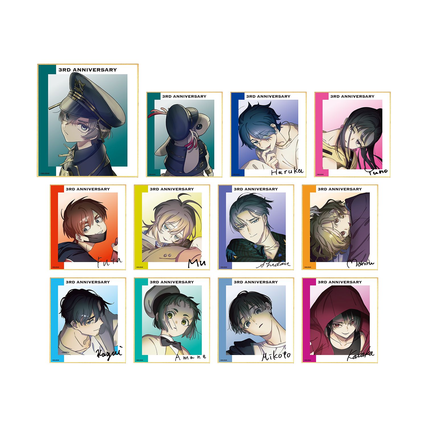 MILGRAM -ミルグラム- 描き下ろしイラスト 3rd Anniversary ver. トレーディングミニ色紙(単位/単品) - 公式商品画像 | AniSmile