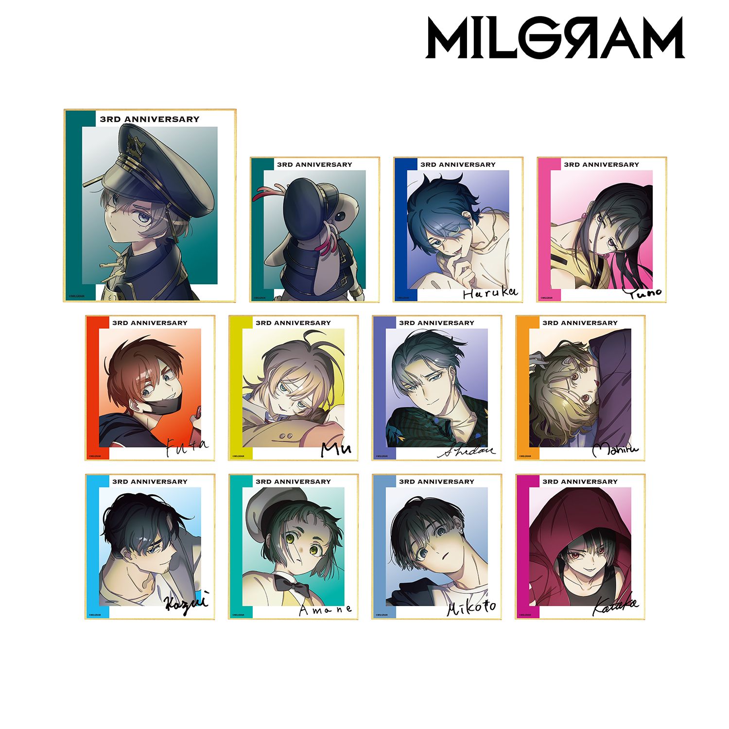 MILGRAM -ミルグラム- 描き下ろしイラスト 3rd Anniversary ver. トレーディングミニ色紙(単位/単品) 画像 2 | AniSmile