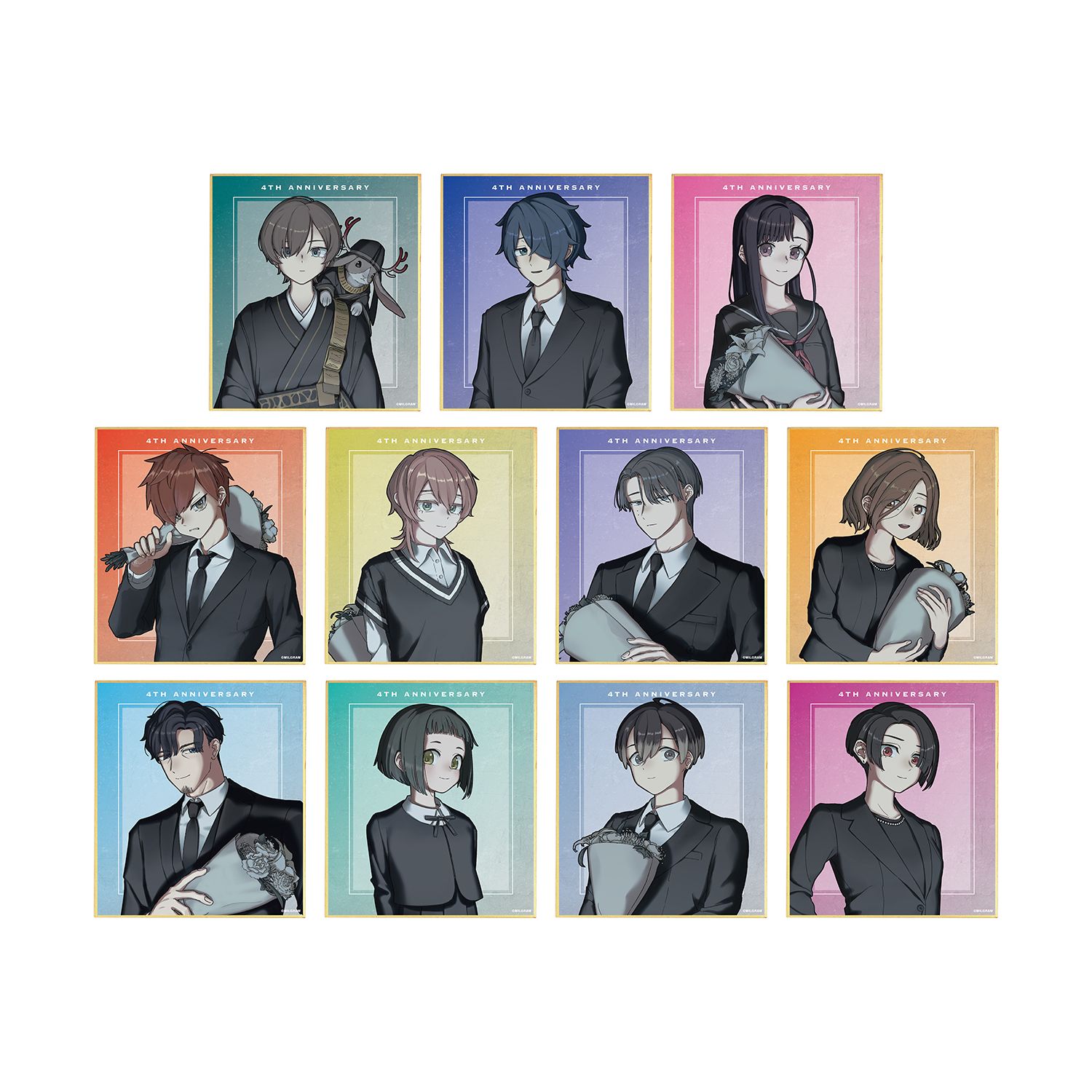 MILGRAM -ミルグラム- 描き下ろし 4th Anniversary ver. トレーディングミニ色紙(単位/単品) - 公式商品画像 | AniSmile