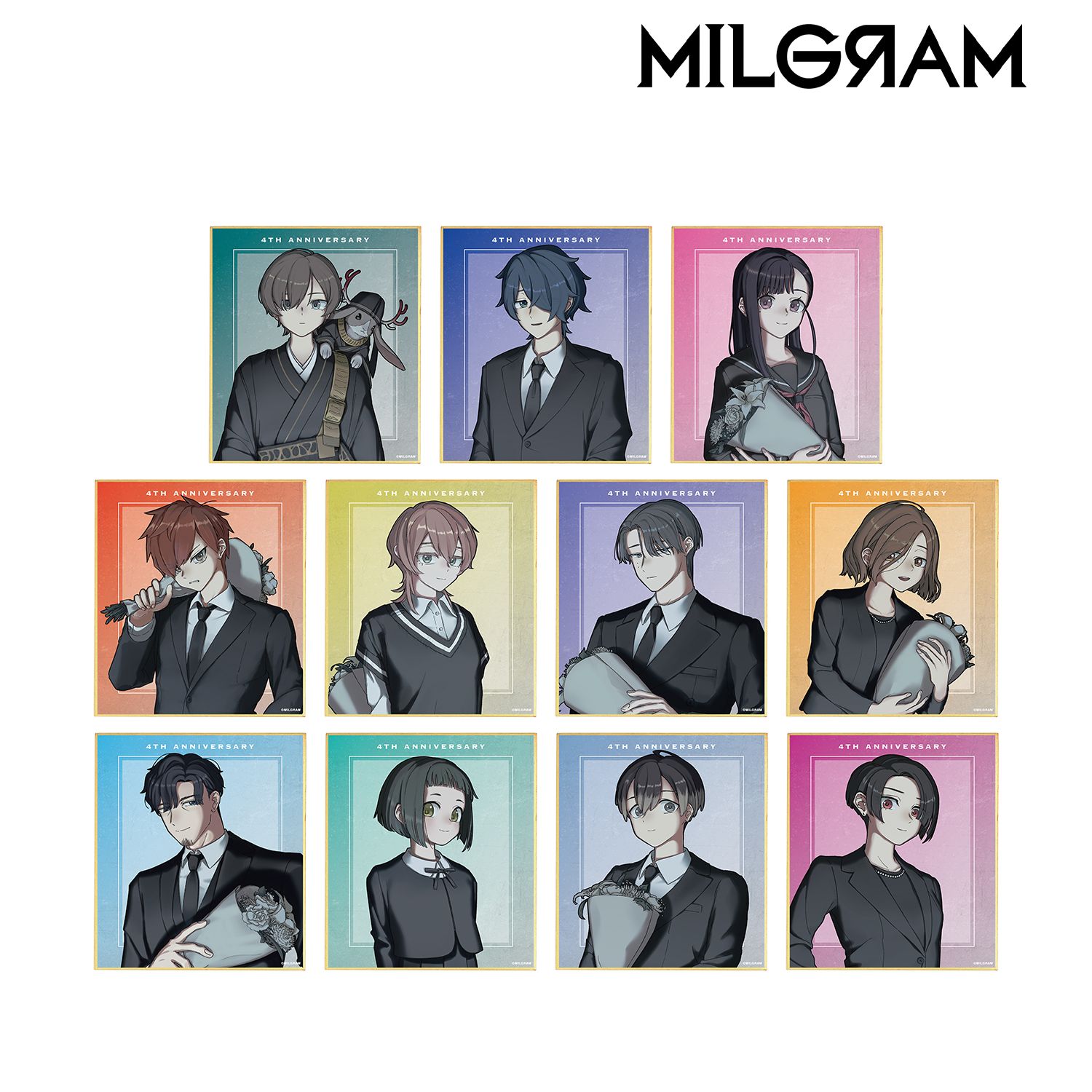 MILGRAM -ミルグラム- 描き下ろし 4th Anniversary ver. トレーディングミニ色紙(単位/単品) 画像 3 | AniSmile