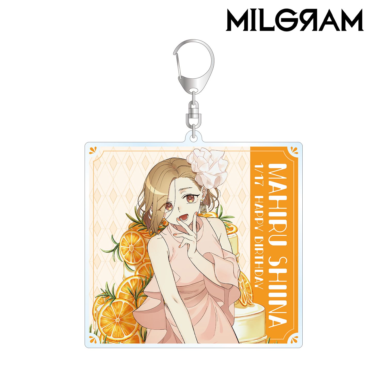 MILGRAM -ミルグラム- 描き下ろしイラスト マヒル バースデーver. BIGアクリルキーホルダー 画像 2 | AniSmile