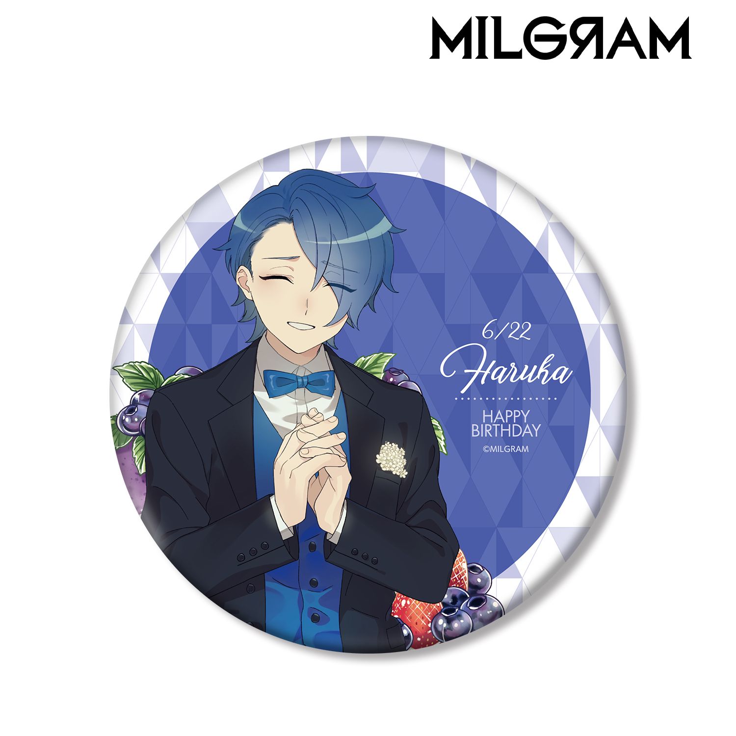 MILGRAM -ミルグラム- 描き下ろしイラスト ハルカ バースデーver. BIG缶バッジ 画像 2 | AniSmile