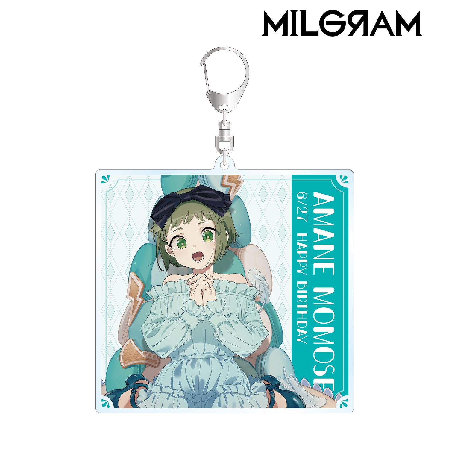 MILGRAM -ミルグラム- 描き下ろしイラスト アマネ バースデーver. BIGアクリルキーホルダー 画像 2 | AniSmile