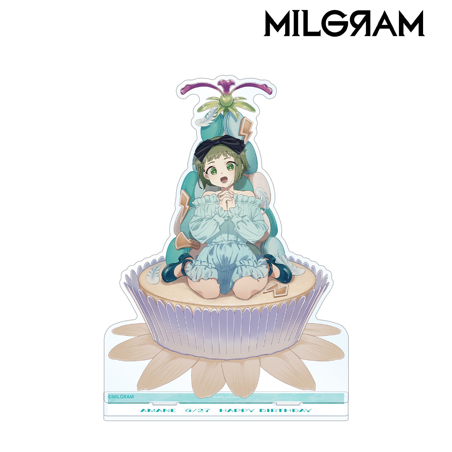 MILGRAM -ミルグラム- 描き下ろしイラスト アマネ バースデーver. BIGアクリルスタンド 画像 3 | AniSmile