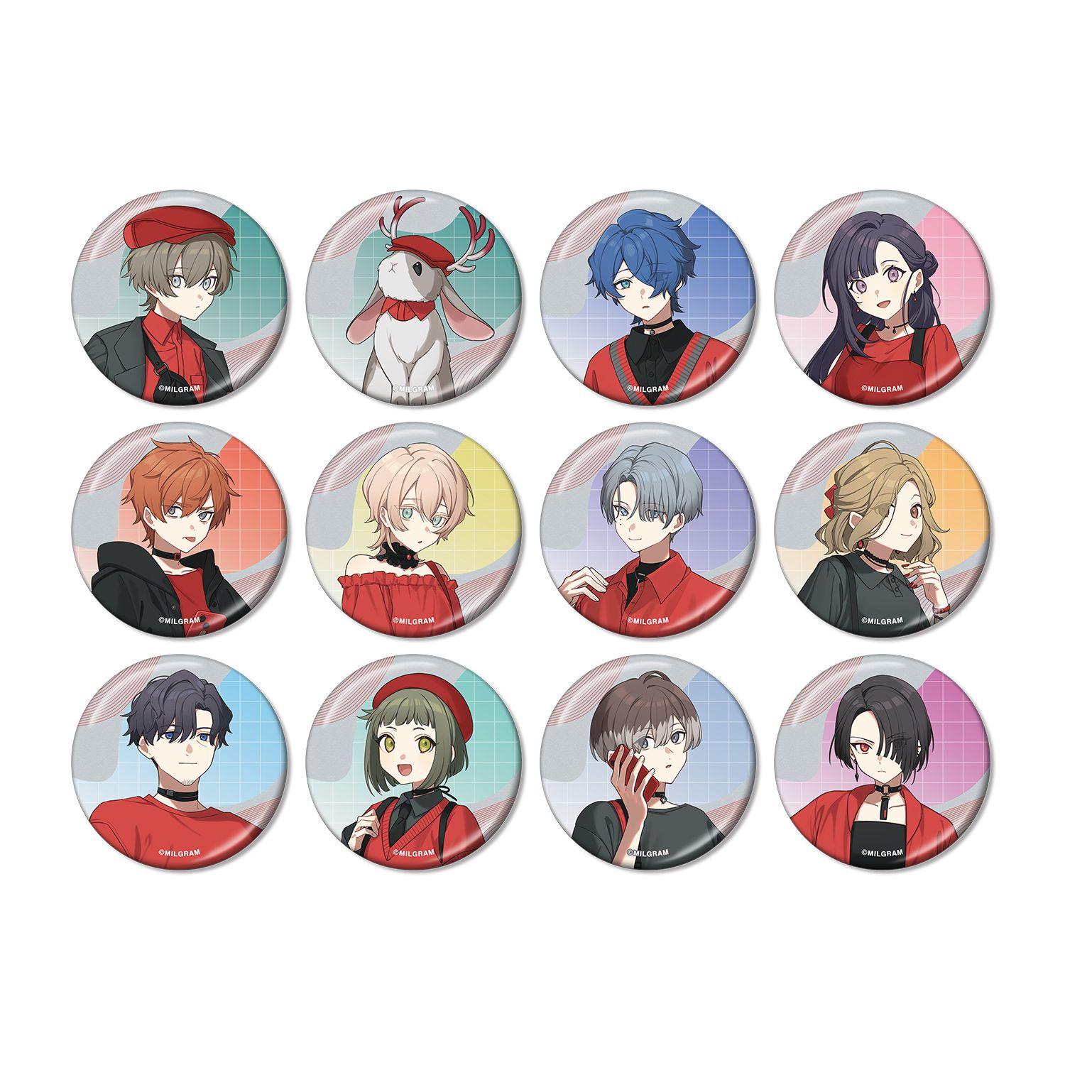 MILGRAM -ミルグラム- 描き下ろし 5th Anniversary ver. トレーディングメタリック缶バッジ(単位/単品) - 公式商品画像 | AniSmile