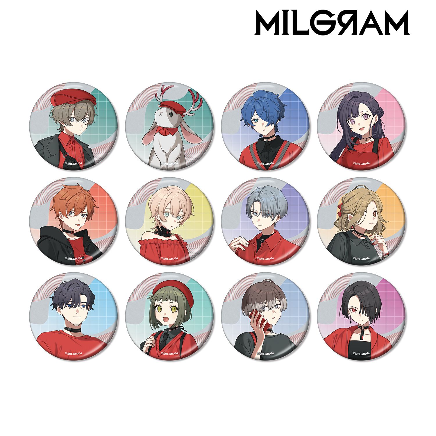 MILGRAM -ミルグラム- 描き下ろし 5th Anniversary ver. トレーディングメタリック缶バッジ(単位/単品) 画像 3 | AniSmile