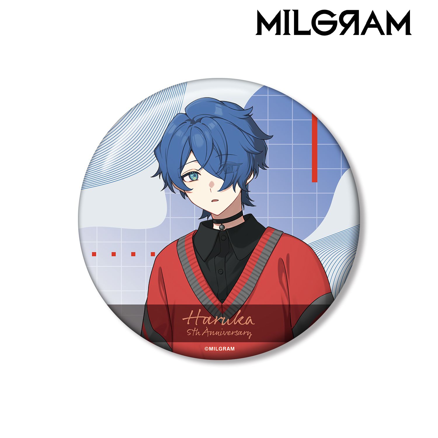 MILGRAM -ミルグラム- 描き下ろし ハルカ 5th Anniversary ver. 100mm缶バッジ 画像 2 | AniSmile