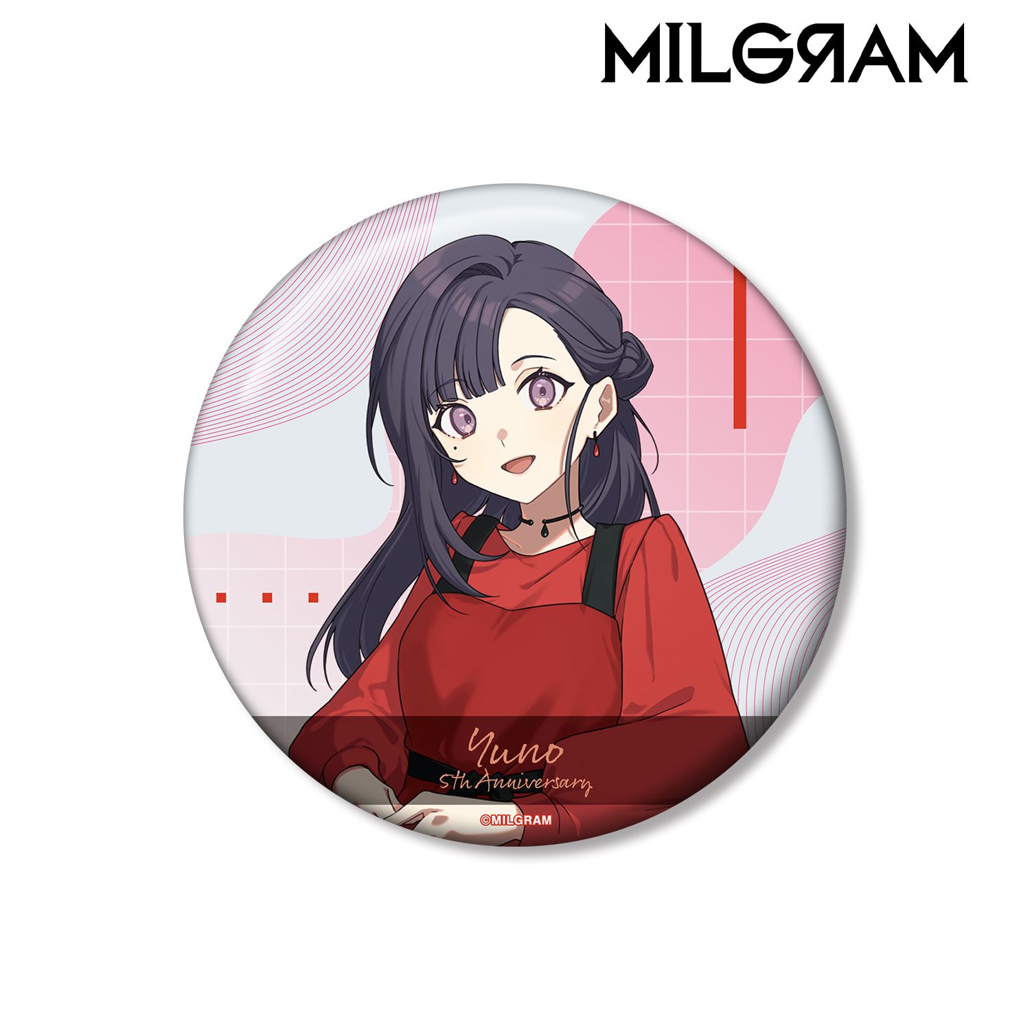MILGRAM -ミルグラム- 描き下ろし ユノ 5th Anniversary ver. 100mm缶バッジ 画像 2 | AniSmile