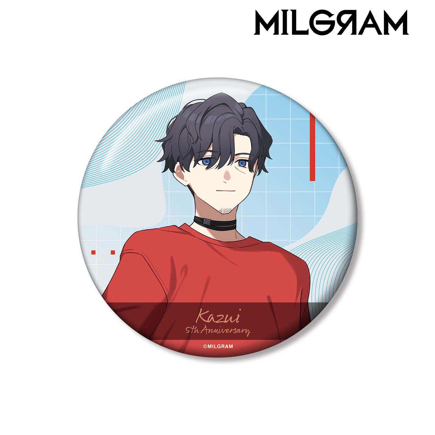 MILGRAM -ミルグラム- 描き下ろし カズイ 5th Anniversary ver. 100mm缶バッジ 画像 2 | AniSmile