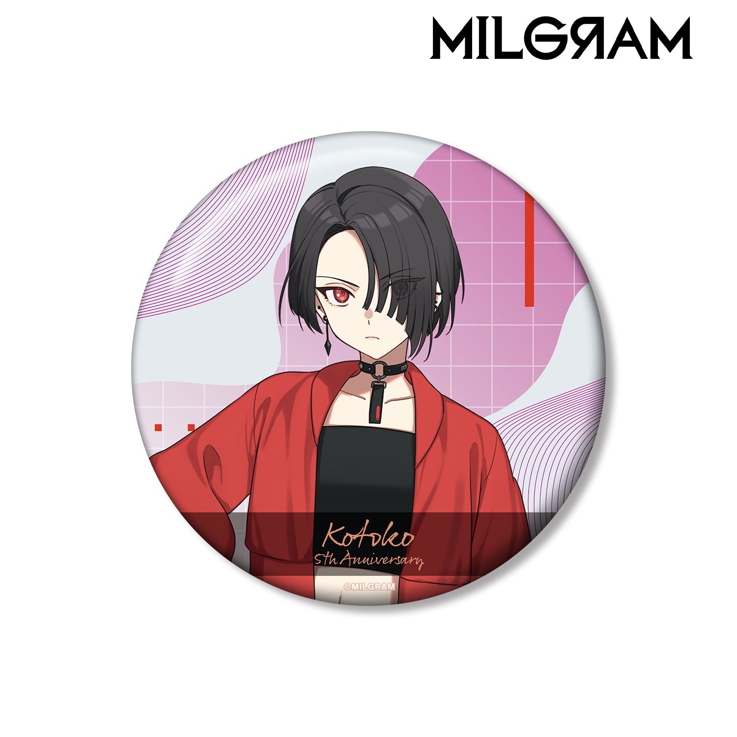 MILGRAM -ミルグラム- 描き下ろし コトコ 5th Anniversary ver. 100mm缶バッジ 画像 2 | AniSmile
