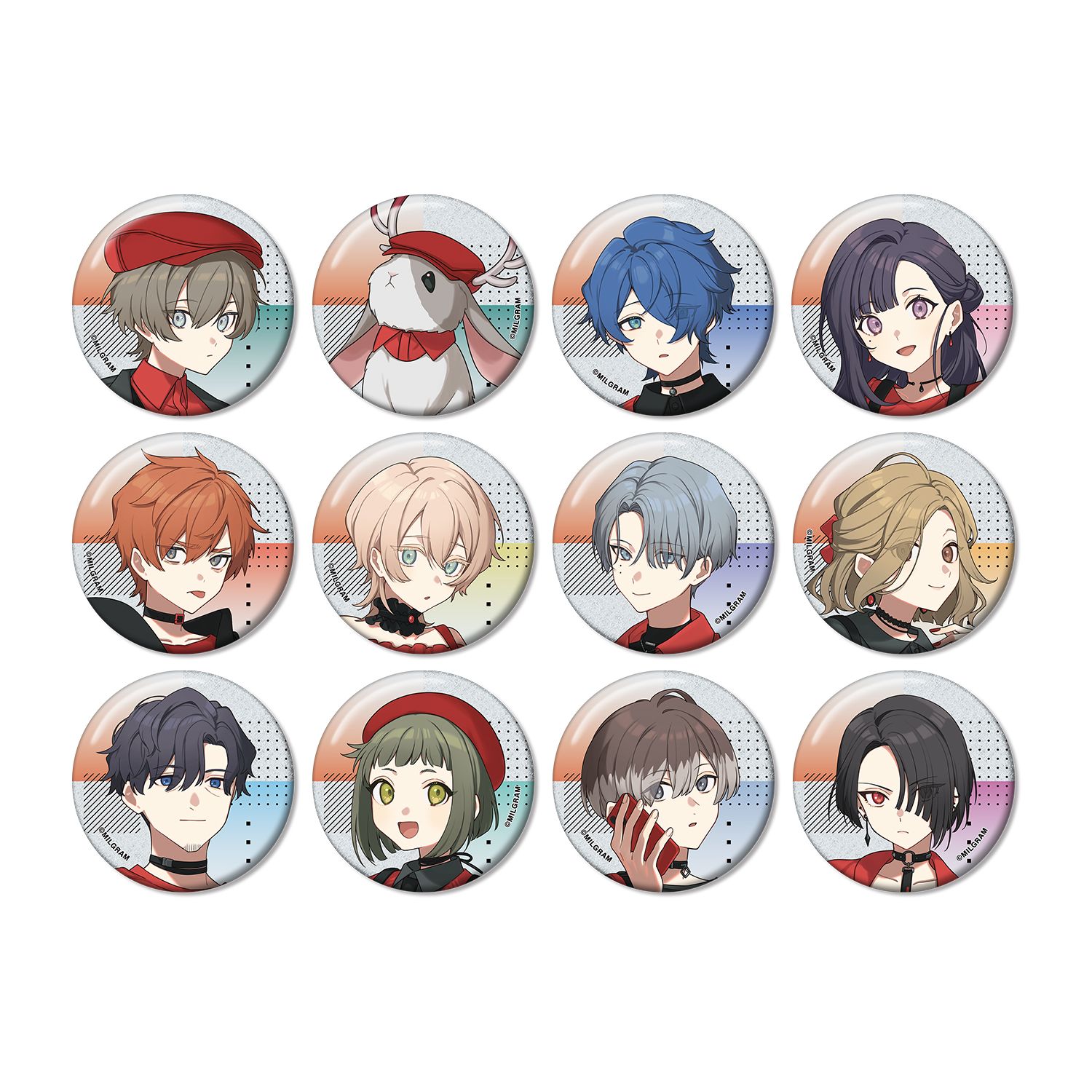 MILGRAM -ミルグラム- 描き下ろし 5th Anniversary ver. トレーディンググリッター缶バッジ(単位/単品) - 公式商品画像 | AniSmile