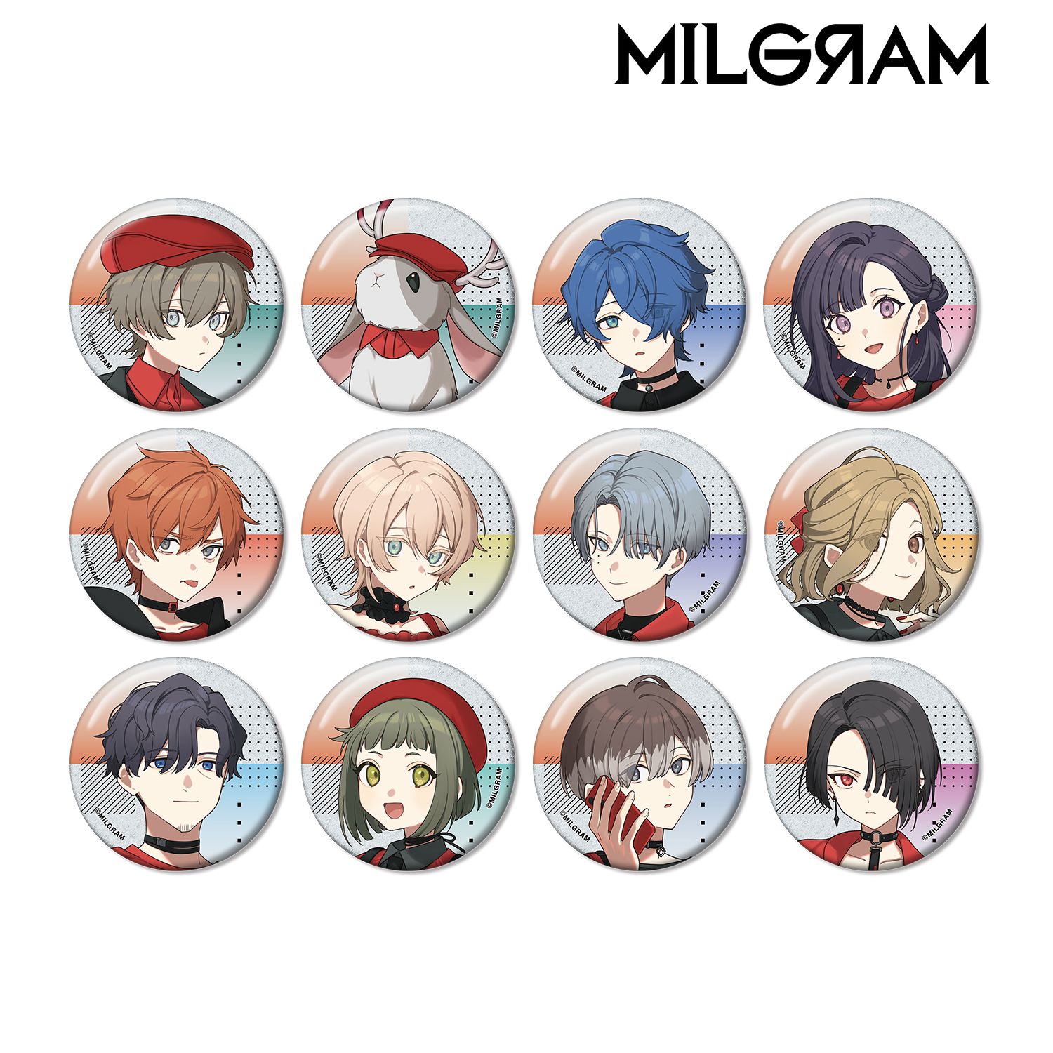 MILGRAM -ミルグラム- 描き下ろし 5th Anniversary ver. トレーディンググリッター缶バッジ(単位/単品) 画像 4 | AniSmile