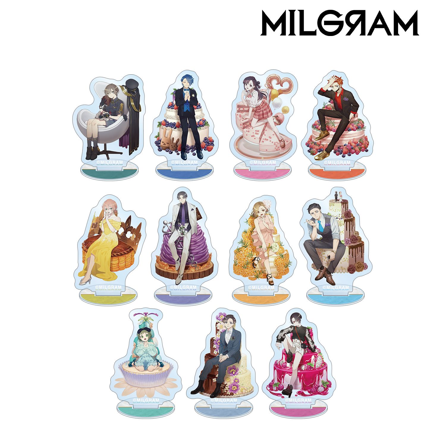 MILGRAM -ミルグラム- 描き下ろし バースデーver.&休息中ver. トレーディングミニアクリルスタンド(単位/単品) 画像 2 | AniSmile