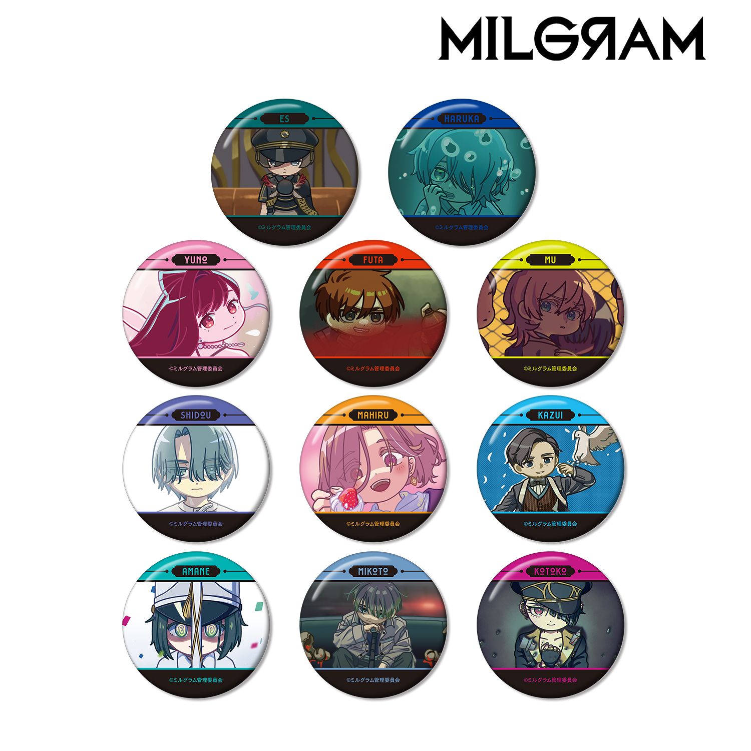 MILGRAM -ミルグラム- 第二審 トレーディング ゆるコマ 缶バッジ(単位/単品) 画像 3 | AniSmile