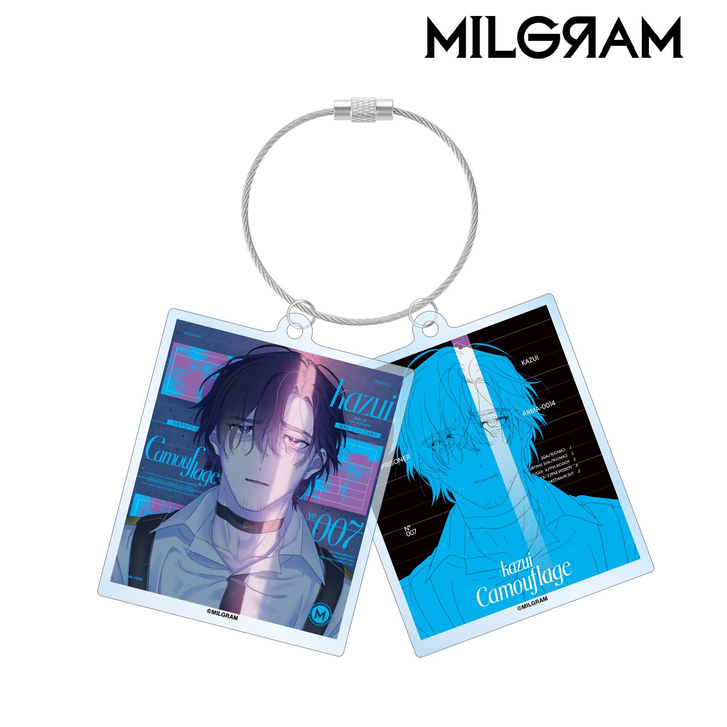 MILGRAM -ミルグラム- カズイ『カモフラージュ』 ジャケットイラストver. 2連ワイヤーBIGアクリルキーホルダー 画像 2 | AniSmile