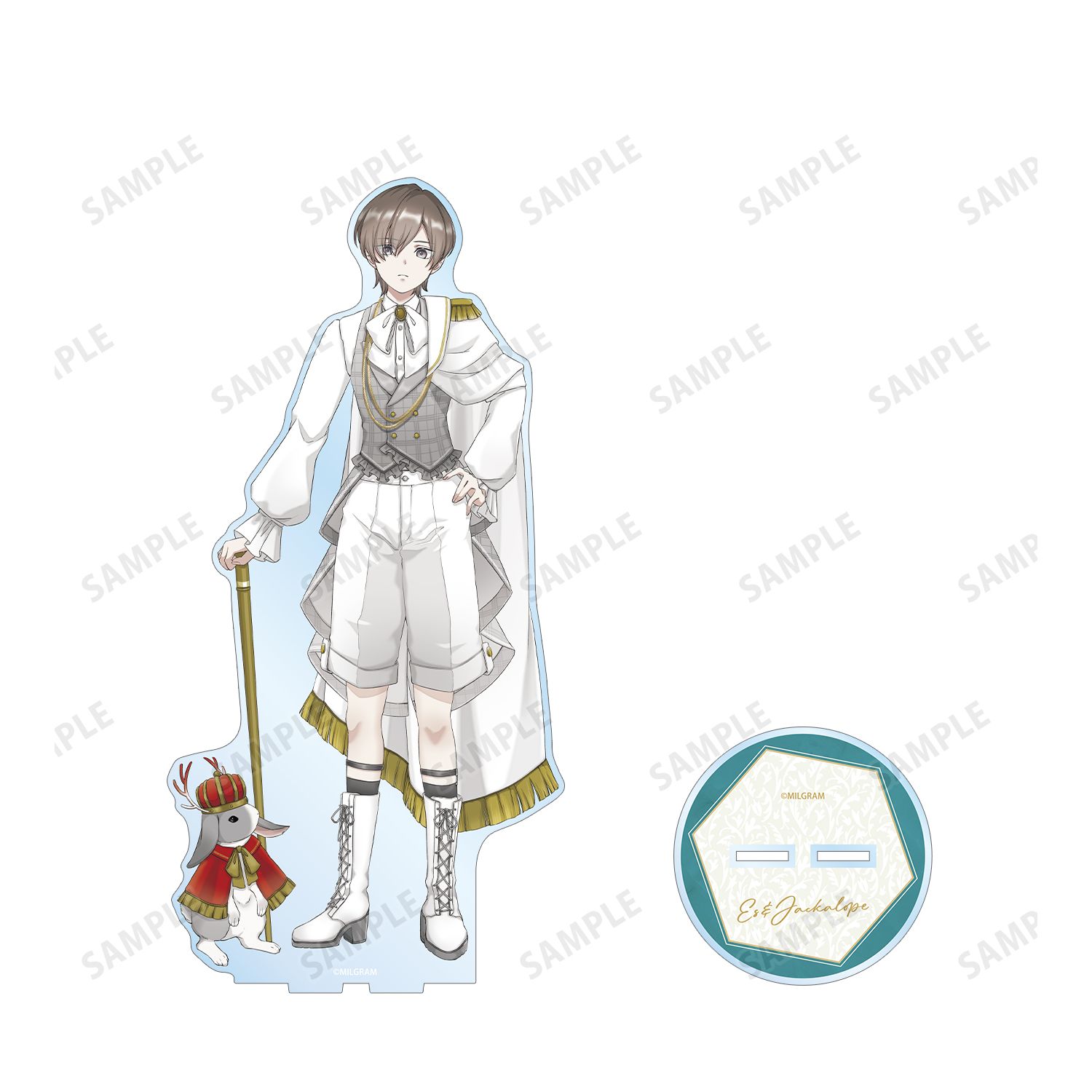 MILGRAM -ミルグラム- 描き下ろし エス&ジャッカロープ 6th Anniversary ver. 特大アクリルスタンド 画像 3 | AniSmile