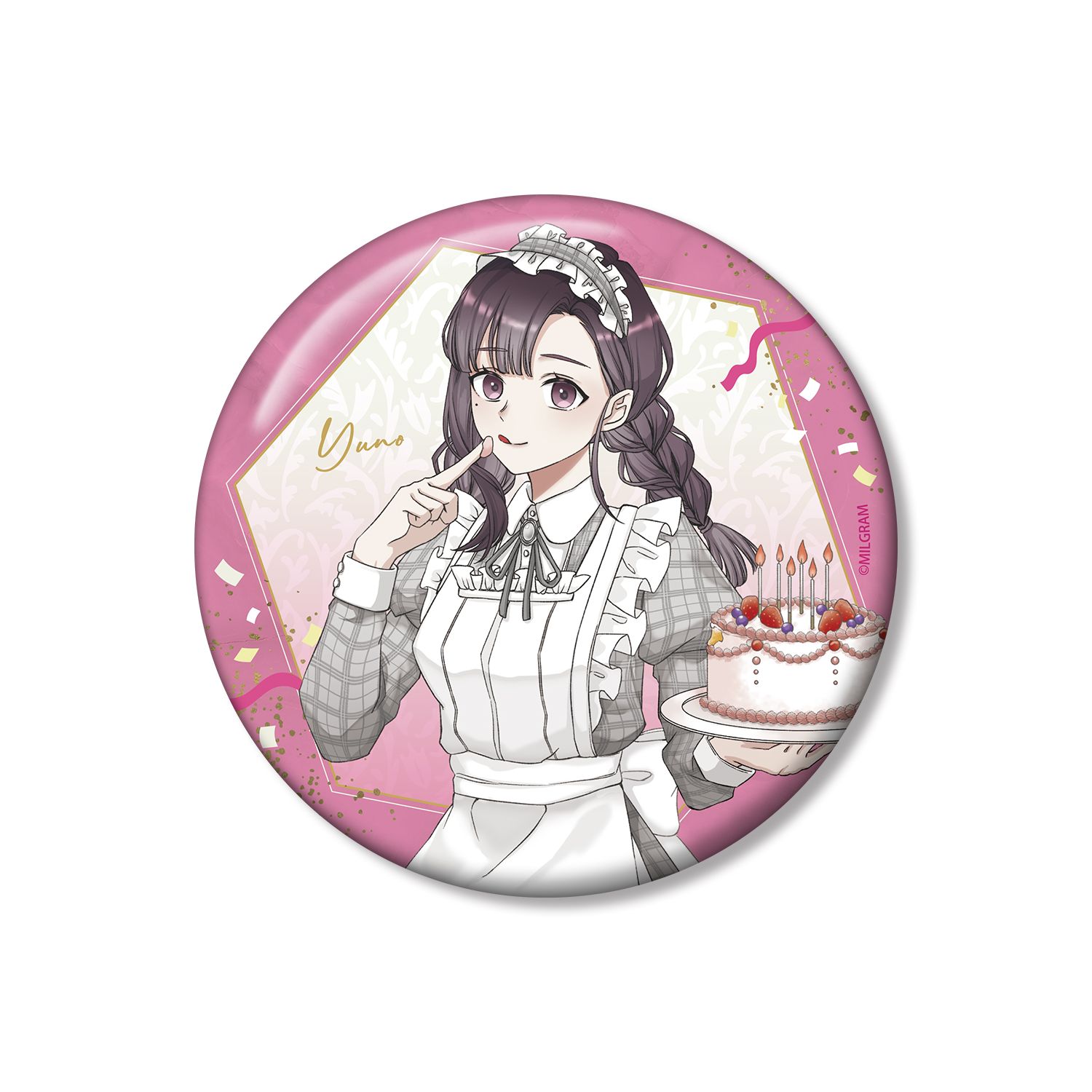 MILGRAM -ミルグラム- 描き下ろし ユノ 6th Anniversary ver. 100mm缶バッジ - 公式商品画像 | AniSmile