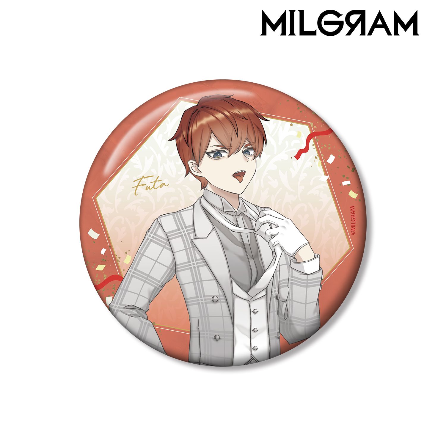 MILGRAM -ミルグラム- 描き下ろし フータ 6th Anniversary ver. 100mm缶バッジ 画像 2 | AniSmile