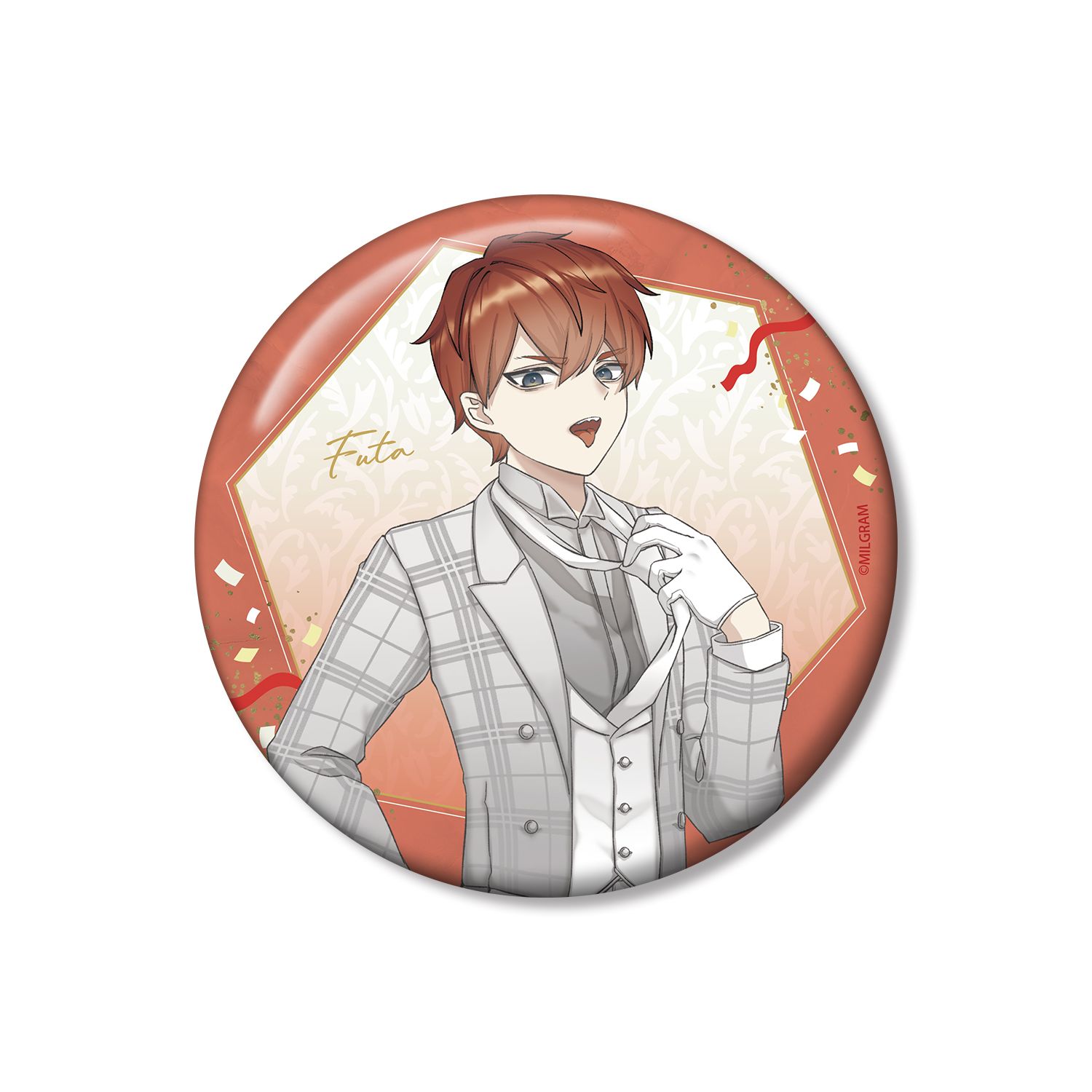 MILGRAM -ミルグラム- 描き下ろし フータ 6th Anniversary ver. 100mm缶バッジ - 公式商品画像 | AniSmile