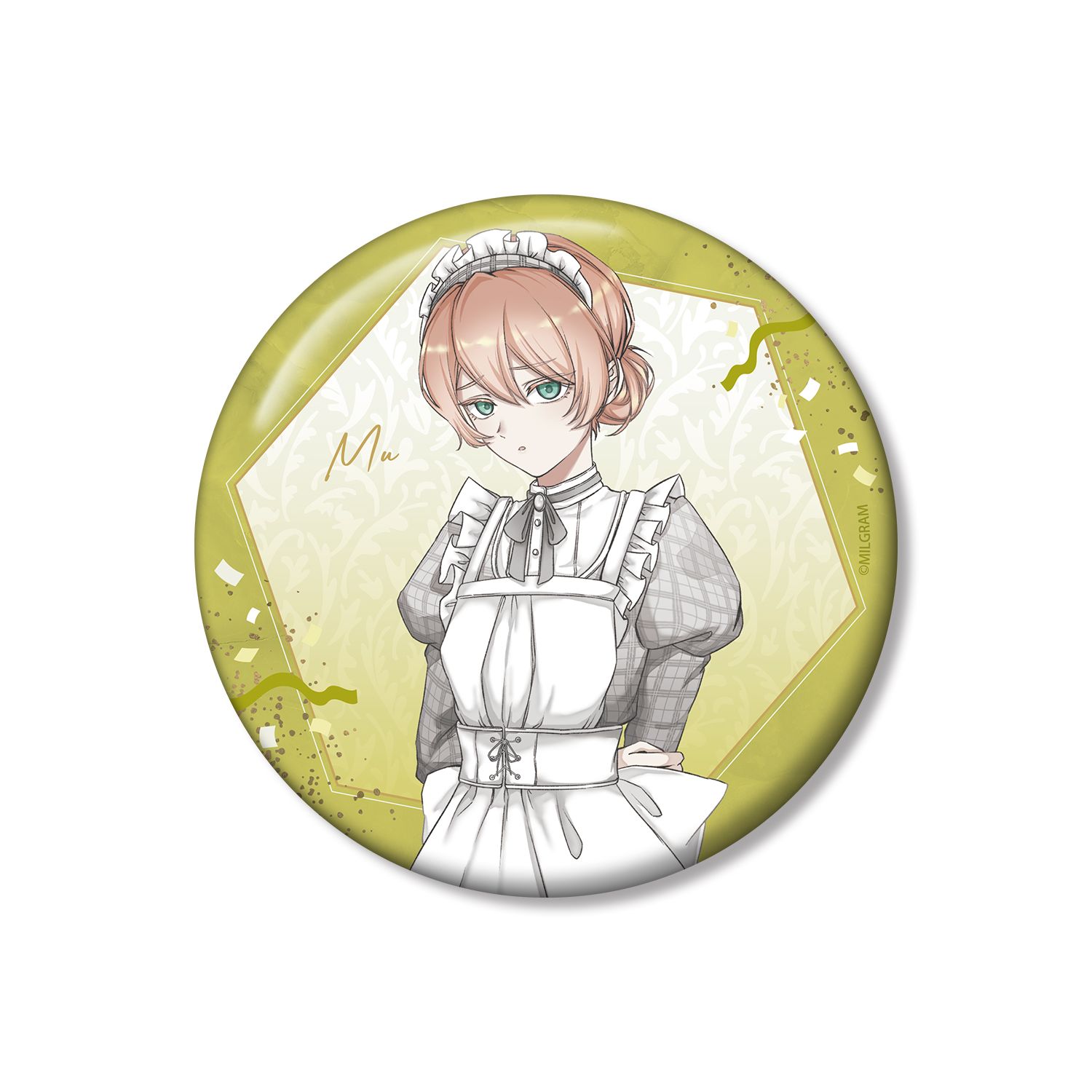 MILGRAM -ミルグラム- 描き下ろし ムウ 6th Anniversary ver. 100mm缶バッジ - 公式商品画像 | AniSmile