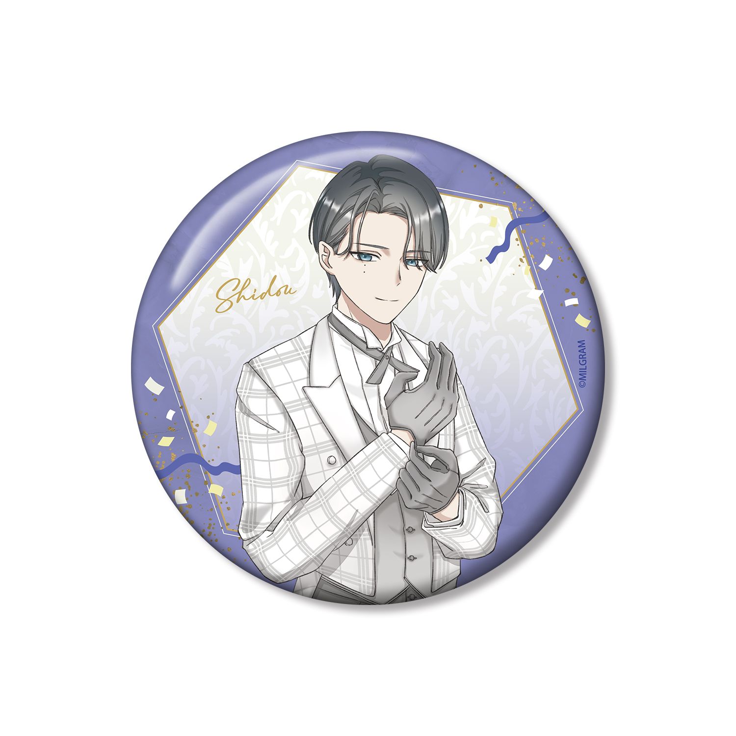 MILGRAM -ミルグラム- 描き下ろし シドウ 6th Anniversary ver. 100mm缶バッジ - 公式商品画像 | AniSmile