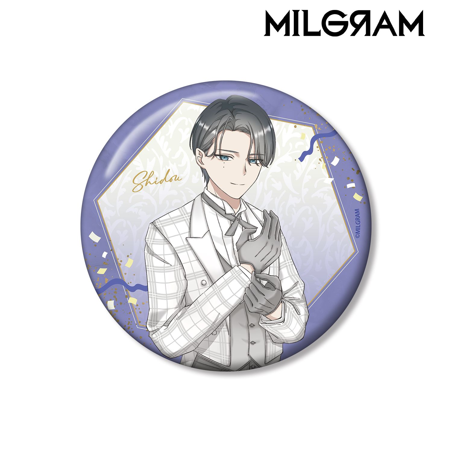 MILGRAM -ミルグラム- 描き下ろし シドウ 6th Anniversary ver. 100mm缶バッジ 画像 2 | AniSmile