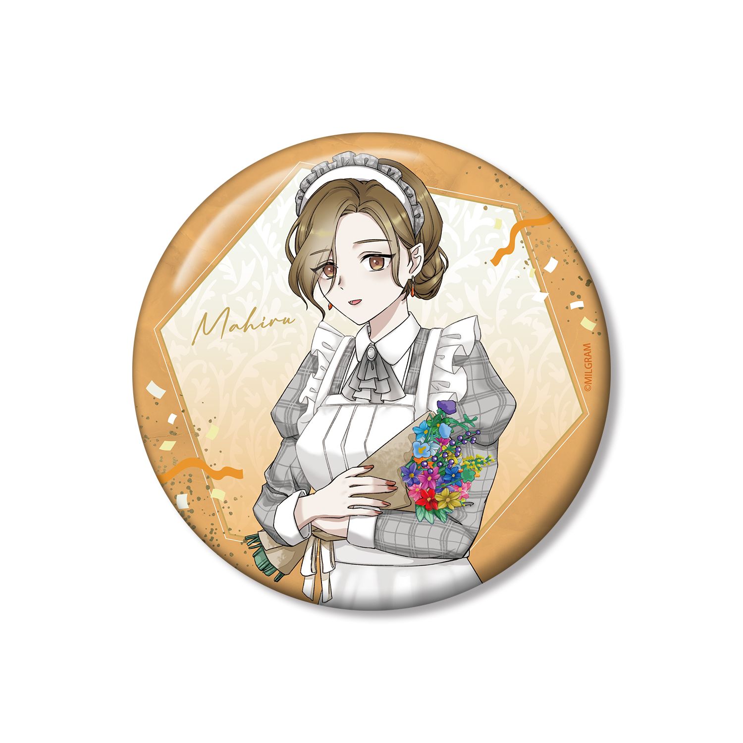 MILGRAM -ミルグラム- 描き下ろし マヒル 6th Anniversary ver. 100mm缶バッジ - 公式商品画像 | AniSmile