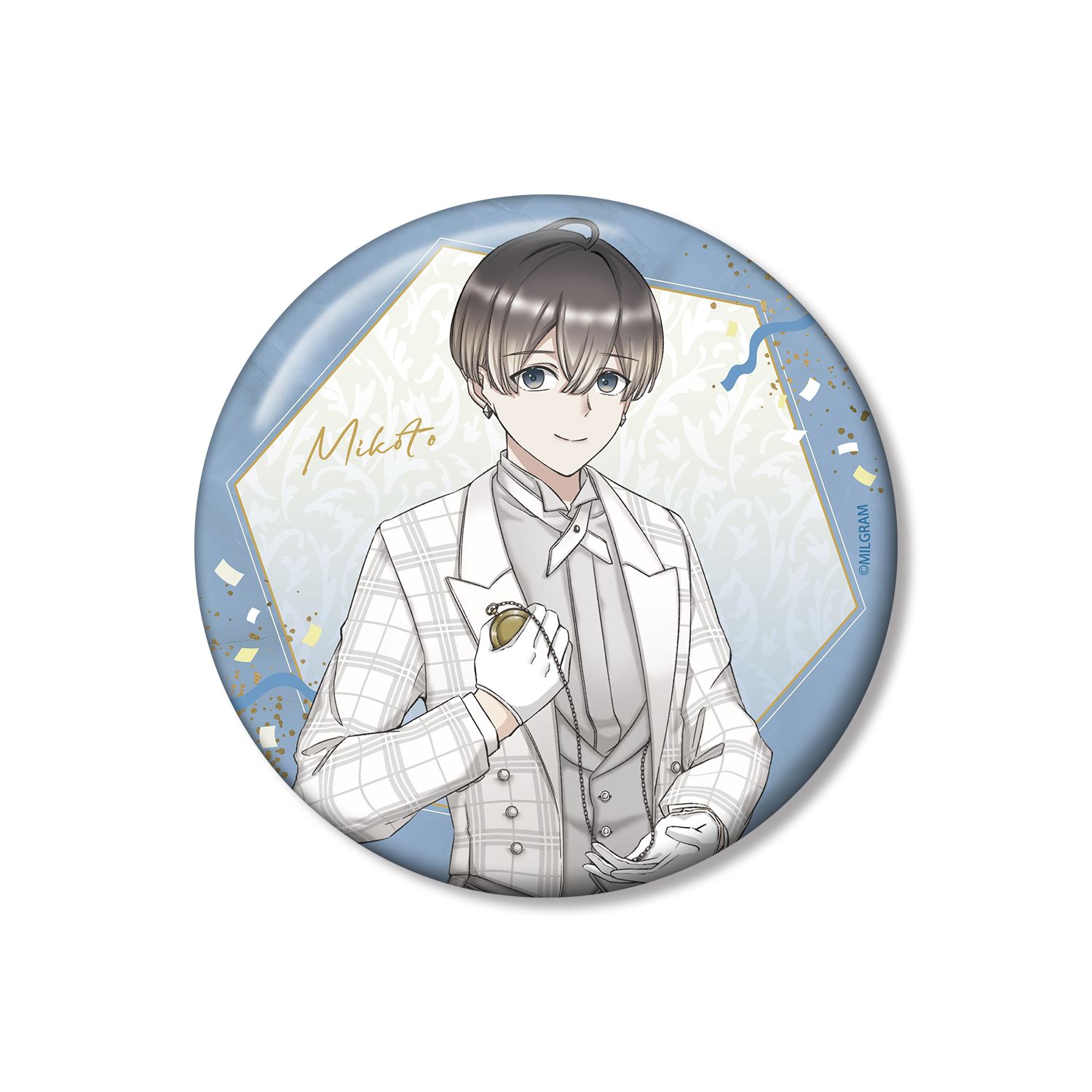 MILGRAM -ミルグラム- 描き下ろし ミコト 6th Anniversary ver. 100mm缶バッジ - 公式商品画像 | AniSmile