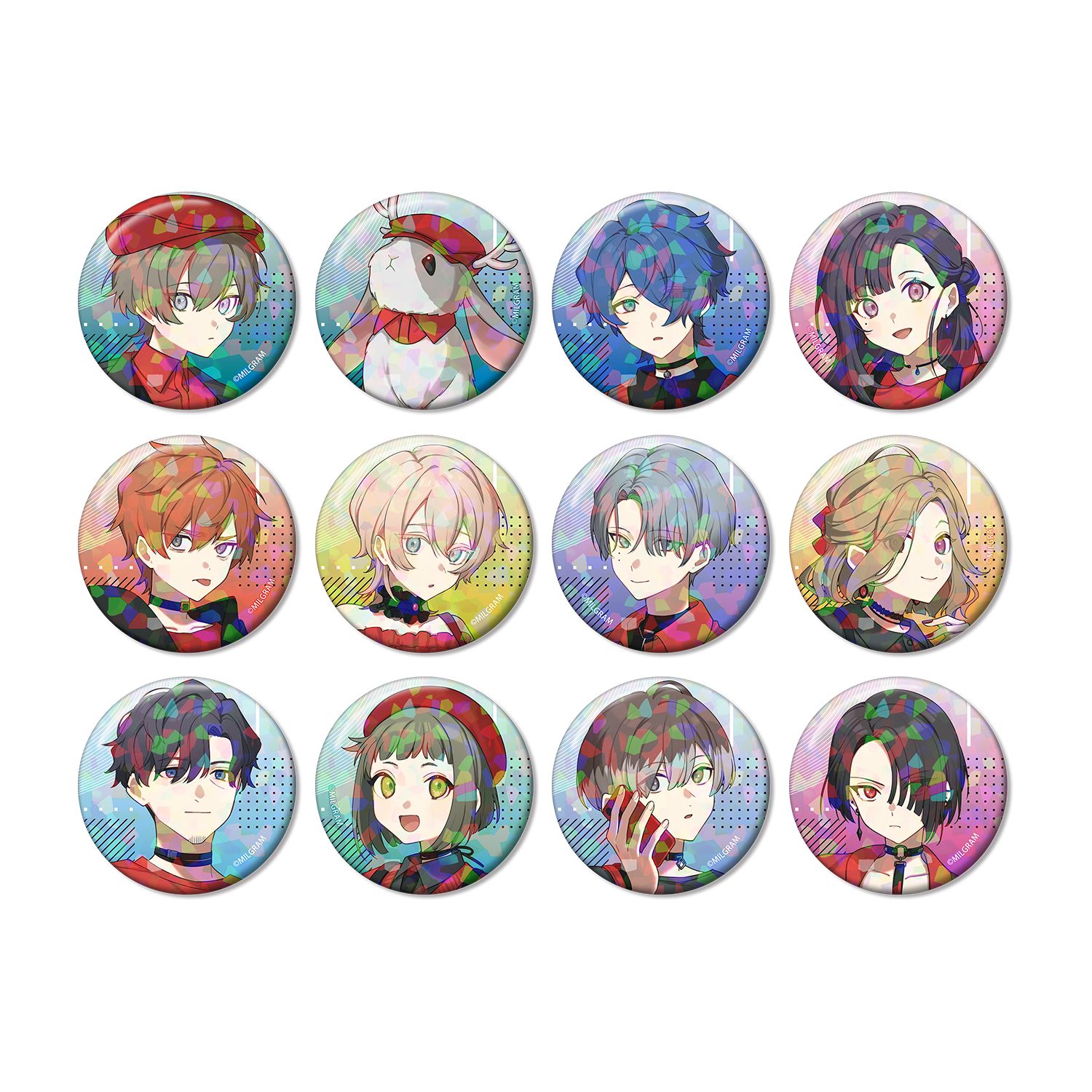 MILGRAM -ミルグラム- 描き下ろし 5th Anniversary ver. トレーディングホログラム缶バッジ(単位/単品) 画像 2 | AniSmile